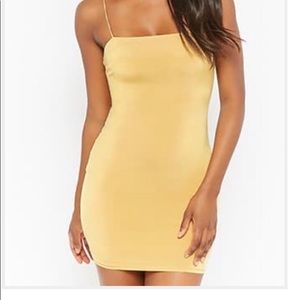 Yellow mini dress